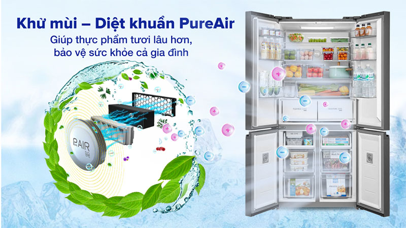 Công nghệ diệt khuẩn và khử mùi của Tủ lạnh Inverter 515 lít Toshiba GR-RF665WIA-PGV(22)-XK