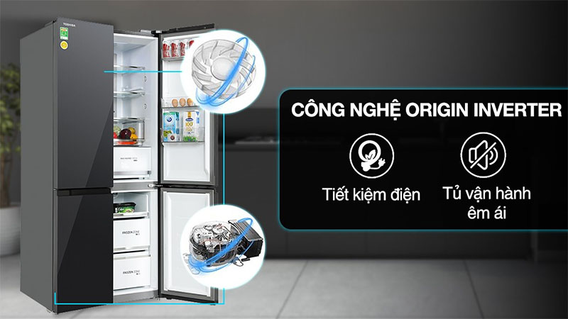 Công nghệ tiết kiệm điện năng của Tủ lạnh Inverter 515 lít Multi Door Toshiba GR-RF670WI-PGV(A9)-BG