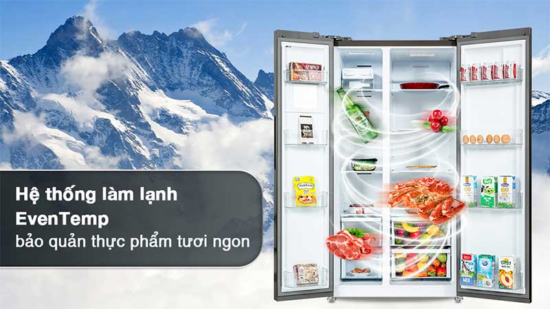Hệ thống làm lạnh của Tủ lạnh Inverter 624 Lít Electrolux ESE6600A-AVN