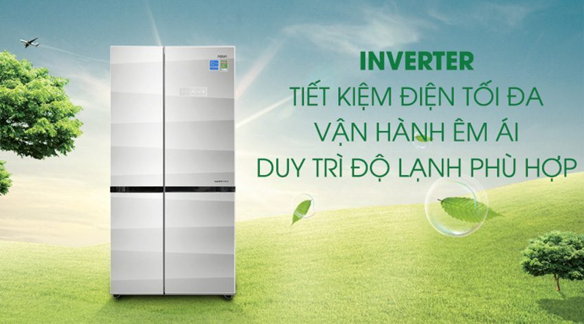 Tủ lạnh Aqua Inverter Aqua AQR-IG585AS GS với chức năng tiết kiệm điện Inverter
