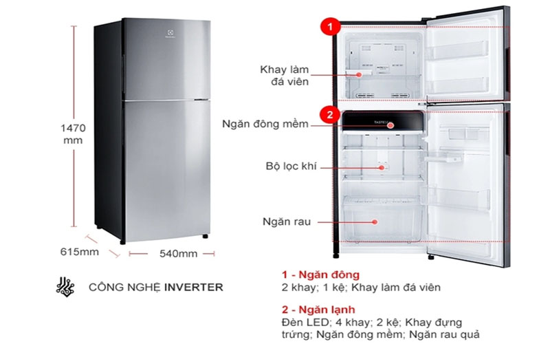 Tủ lạnh Inverter Electrolux ETB2502J-A