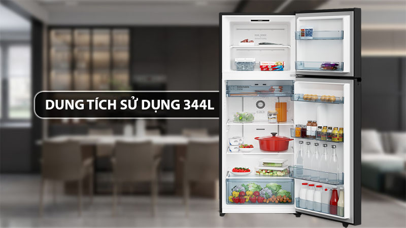 Dung tích của Tủ lạnh Inverter Hitachi HRTN6379SUVN