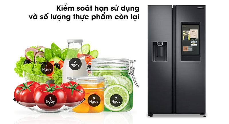 Tính năng kiểm tra thực phẩm của Tủ lạnh Inverter Samsung RS64T5F01B4/SV