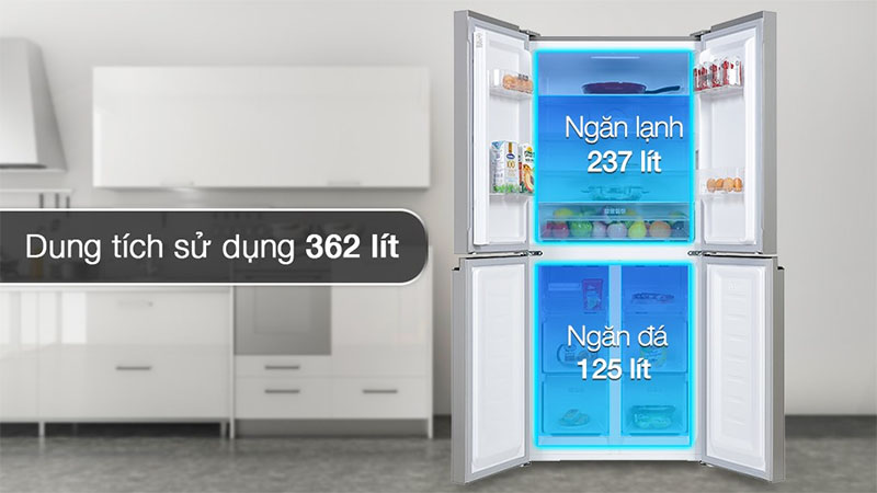 Tủ lạnh Inverter Sharp 362 lít Multi Door SJ-FX420VG-BK - Hàng chính hãng