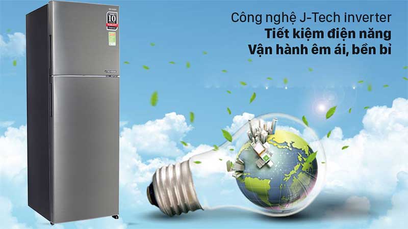 Tủ lạnh Inverter Sharp SJ-X281E-SL - Hàng chính hãng