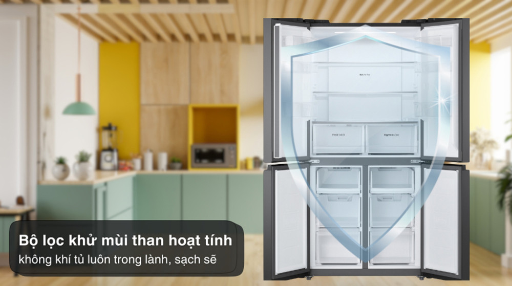 Kháng khuẩn, khư mùi với bộ lọc than hoạt tính