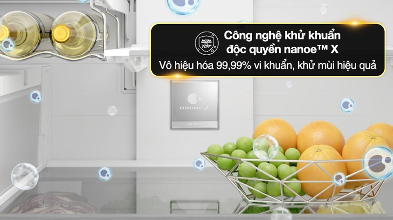 Công nghệ Nanoe-X có tác dụng khử mùi hôi, hạn chế và tiêu diệt lên đến 99.9% vi khuẩn