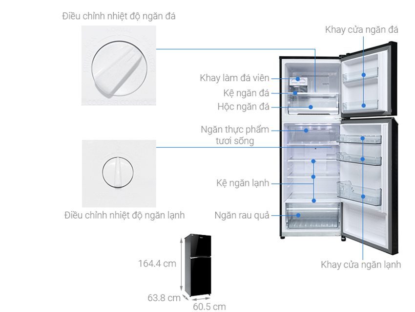 Chi tiết của tủ lạnh Inverter Panasonic NR-BL340PKVN