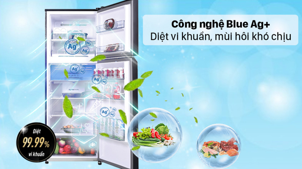 Công nghệ Blue Ag+, kháng khuẩn và khử mùi hiệu quả.