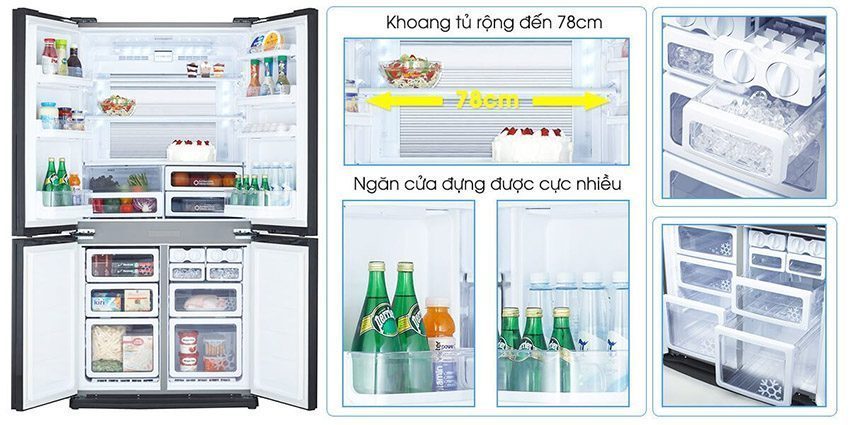 Chức năng của tủ lạnh SBS Sharp SJ-FX631V-SL