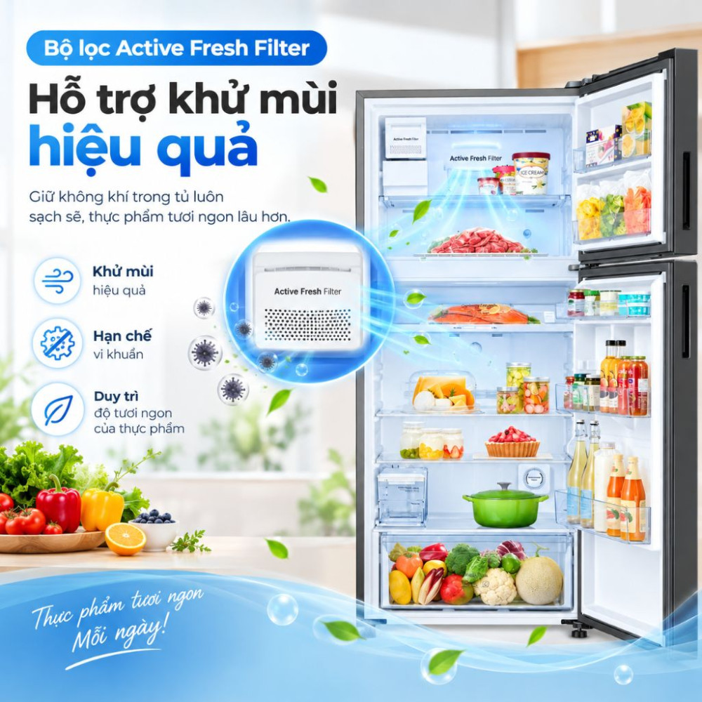 Tủ lạnh Samsung Inverter 385 lít Bespoke RT38CB668422SV - Hàng chính hãng