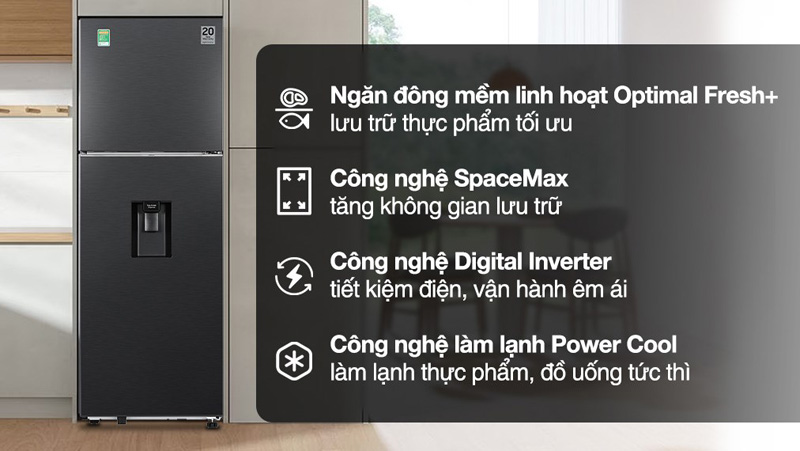 Đặc điểm nổi bật của tủ lạnh Samsung Inverter 345L RT35CG5544B1SV 