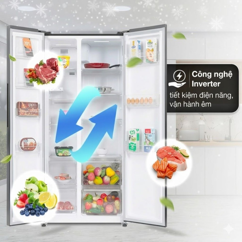 Tủ lạnh Sharp Inverter 530 lít SJ-SBX530WD-DG - Hàng chính hãng