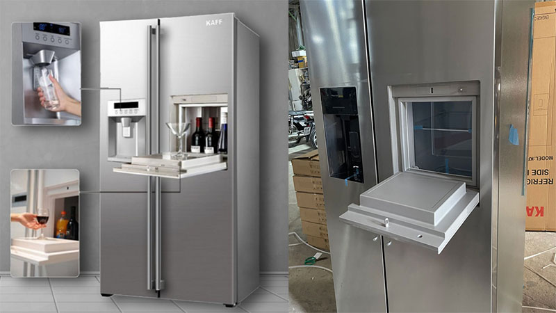 Tủ lạnh Side By Side 2 cánh Kaff KF-BCD606MBR