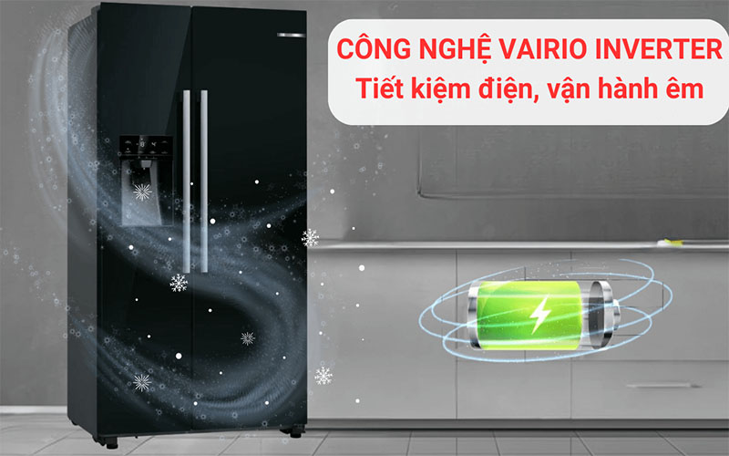 Công nghệ Inverter của Tủ lạnh Side by Side 562 lít Bosch KAD93ABEP