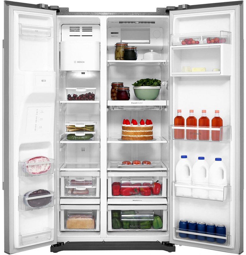 Tủ lạnh Side by Side Bosch KAI90VI20G với nhiều ngăn chứa riêng biệt