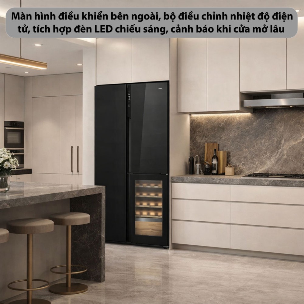 Tủ lạnh Side by Side tích hợp tủ rượu Teka RLF-85950-GBK - Hàng chính hãng