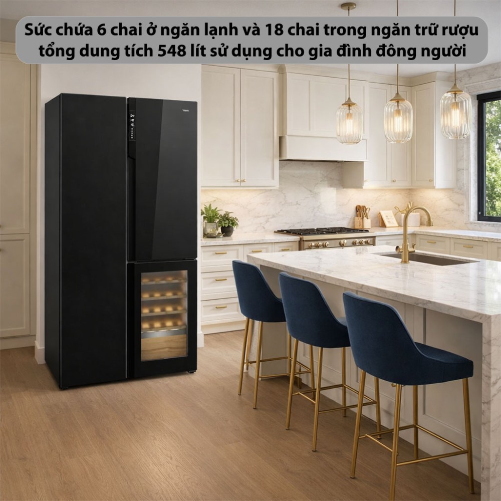 Tủ lạnh Side by Side tích hợp tủ rượu Teka RLF-85950-GBK - Hàng chính hãng