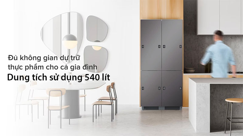 Dung tích sử dụng của Tủ lạnh âm toàn phần Kaff KF-BI540W-LUXURY