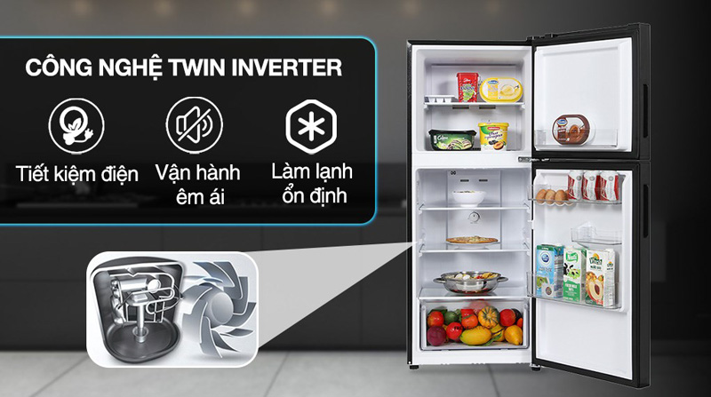 Tủ lạnh Aqua Inverter 189 lít AQR-T220FA(FB) - Hàng chính hãng