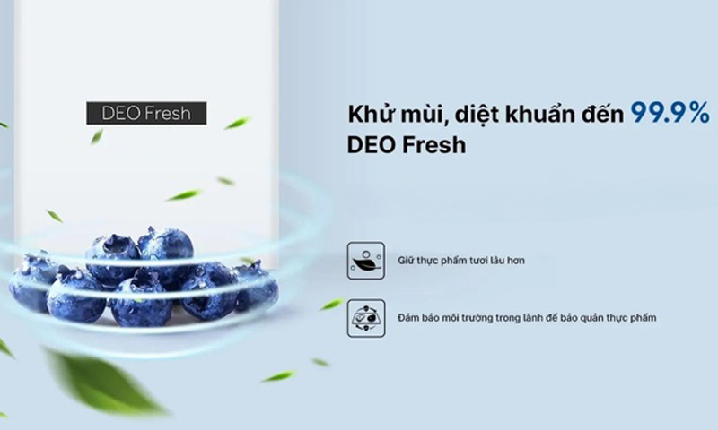 Công nghệ DEO Fresh khử mùi diệt khuẩn hiệu quả lên đến 99.9%