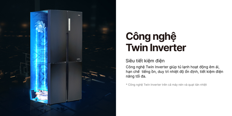 Công nghệ Twin Inverter tiết kiệm tối đa điện năng tiêu thụ