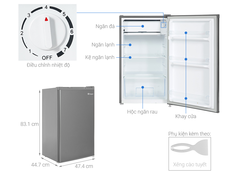 Tủ lạnh mini Casper 95 lít RO-95PG 