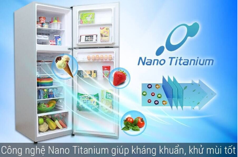 Hệ thống Nano Titanium đánh bay mùi hôi bên trong tủ, loại bỏ đến 99.8% vi khuẩn có hại