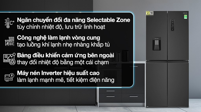 Đặc điểm nổi bật của tủ lạnh Hitachi HR4N7520DSWDXVN 