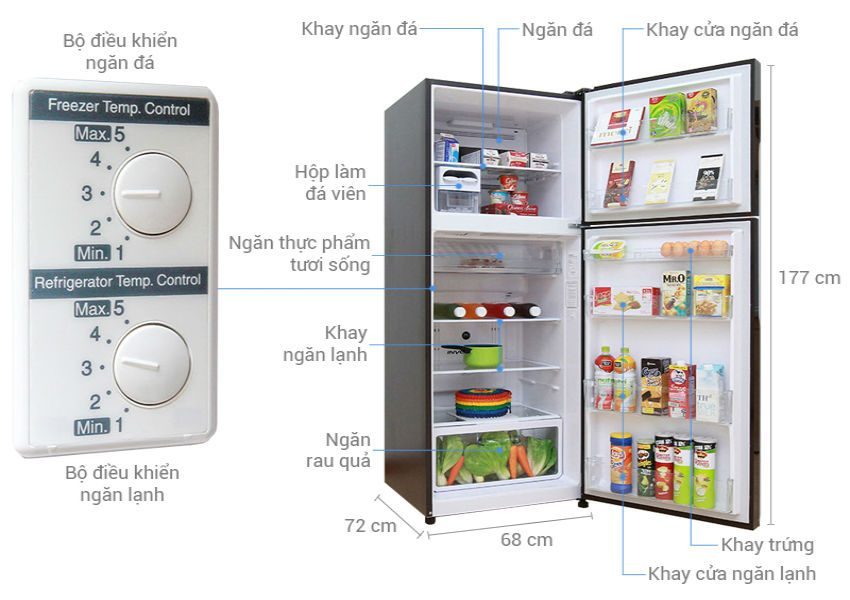 Tủ lạnh Hitachi R-VG470PGV3