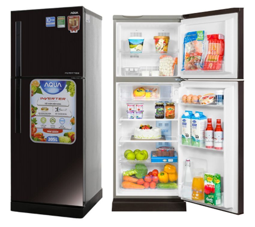 Tủ lạnh inverter 205 lít Aqua AQR-I209DNDC
