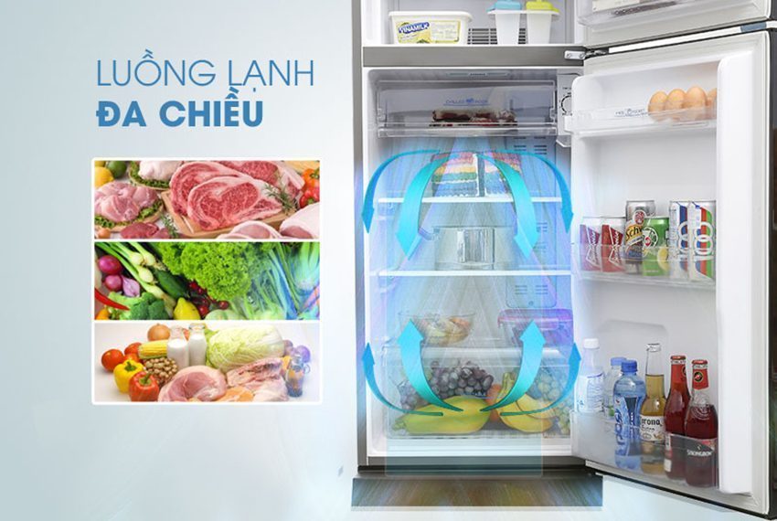 Tủ lạnh inverter 205 lít Aqua AQR-I209DNDC với công nghệ khí lạnh đa chiều