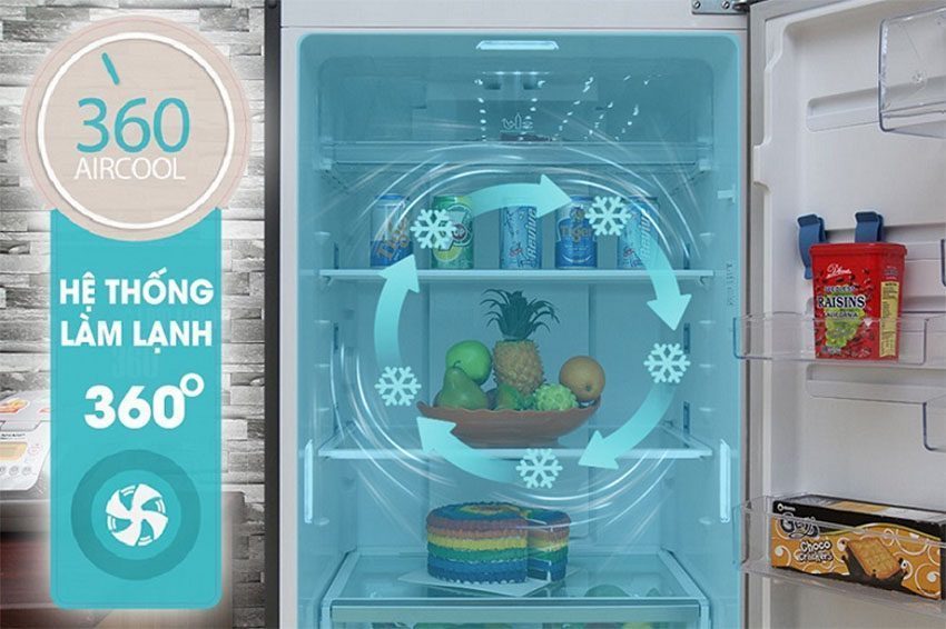 Tủ lạnh inverter 320 lít Electrolux ETB3400H-H với công nghệ làm lạnh 360 độ