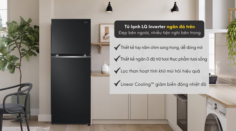 Tính năng nổi bật của tủ lạnh LG inverter LTB31BLM