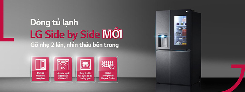 Tủ lạnh  LG 635 lít GR-X257JS có thiết kế hiện đại và thông minh 