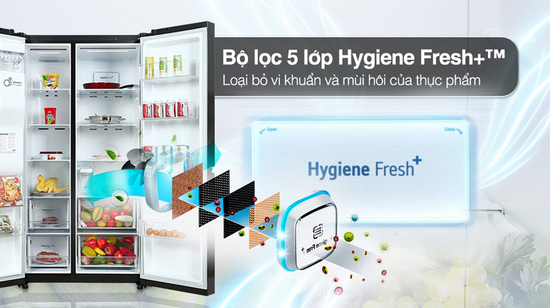 Bộ lọc thông minh Hygiene Fresh+, có tác dụng diệt khuẩn khử mùi hôi hiệu quả