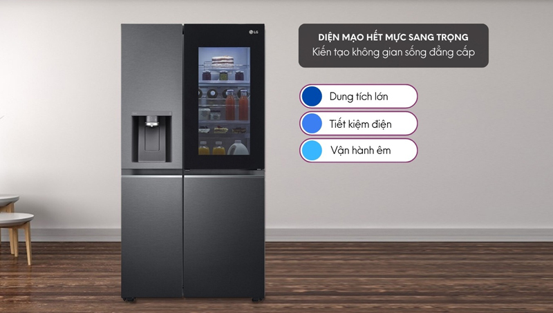 Tủ lạnh Side by Side LG GR-X257MC, giải pháp tối ưu cho gia đình đông thành viên