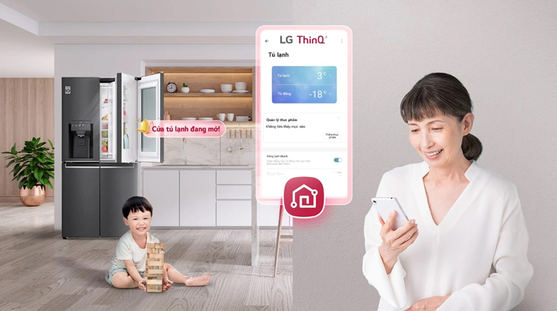 Điều khiển bằng Smartphone thông qua app LG ThinQ