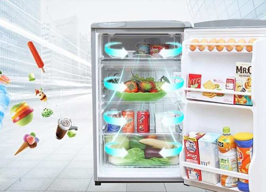 Tủ lạnh Aqua 90 lít AQR-95ER (SS) với công nghệ làm lạnh đa chiều