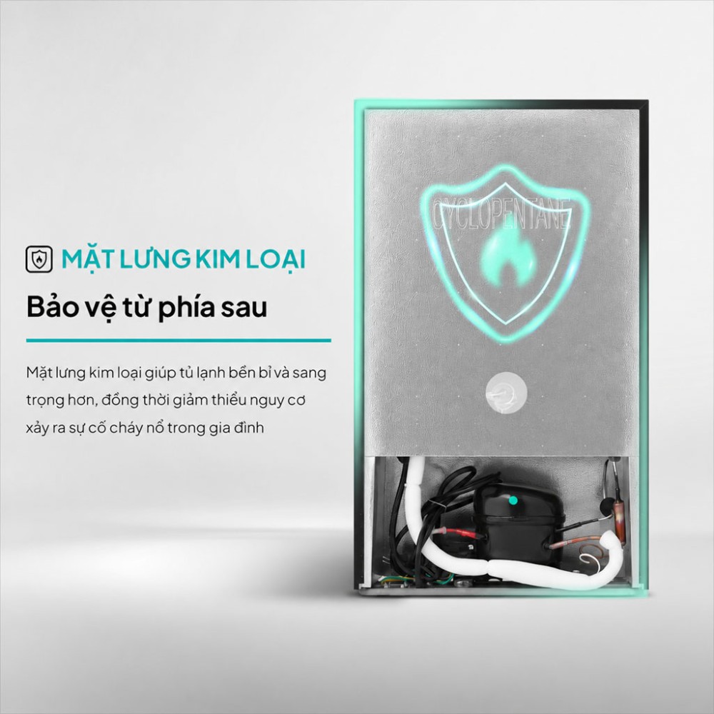 Tủ lạnh mini Hisense 82 lít RR106D4ESN - Hàng chính hãng