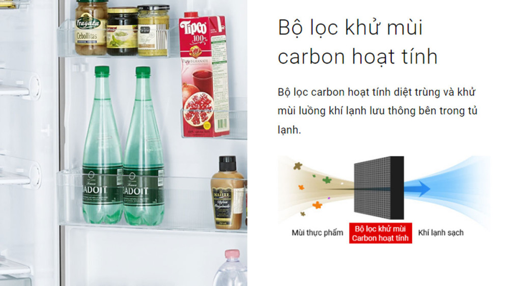 Bộ lọc carbon hoạt tính diệt trùng và khử mùi.