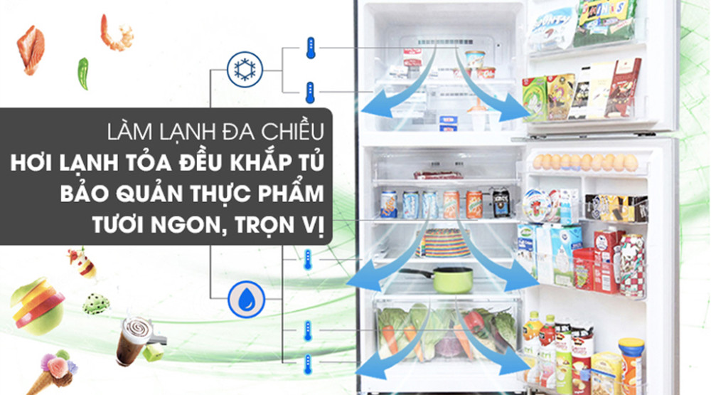 Tủ lạnh Mitsubishi Electric inverter 376 lít MR-FX47EN-GSL-V - Hàng chính hãng