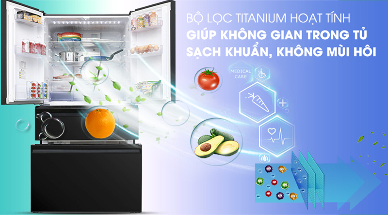 Bộ lọc Titanium hoạt tính kháng khuẩn, khử mùi bảo vệ sức khỏe