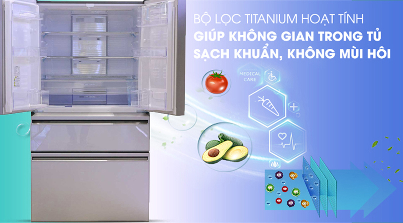 Bộ lọc Titanium hoạt tính kháng khuẩn, khử mùi bảo vệ sức khỏe