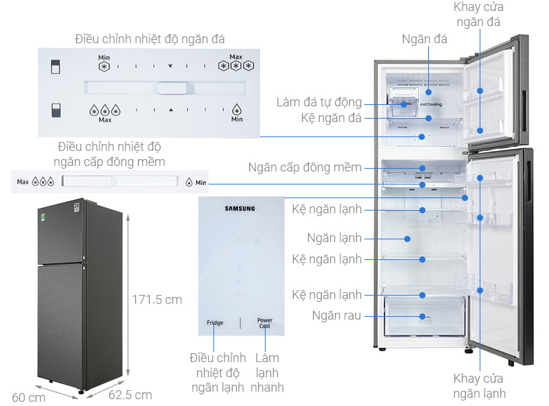 Tổng quan thiết kế của tủ lạnh Samsung Inverter RT-31CG5424S9SV