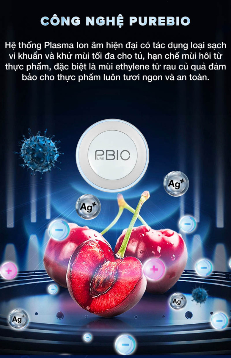 Công nghệ khử mùi PureBio với tia Plasma  giúp loại bỏ hiệu quả mùi hôi hiệu quả