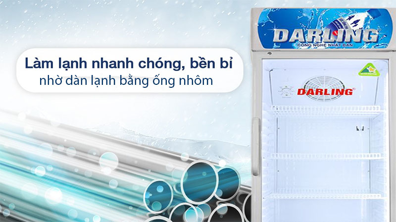 Chất liệu dàn lạnh của Tủ mát 1 cánh 280 lít Darling DL-2800A 