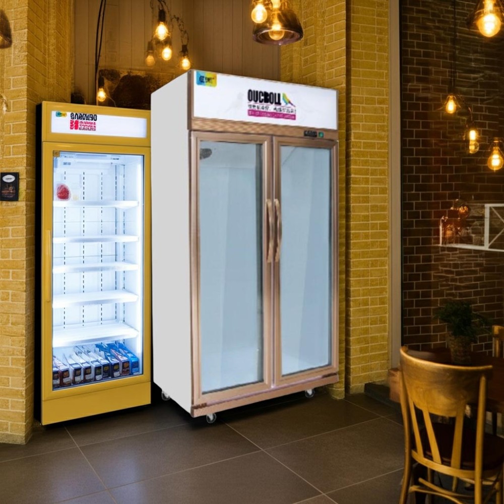 Tủ mát 2 cánh kính Oucboll 920 Lít LG-880C - Hàng chính hãng