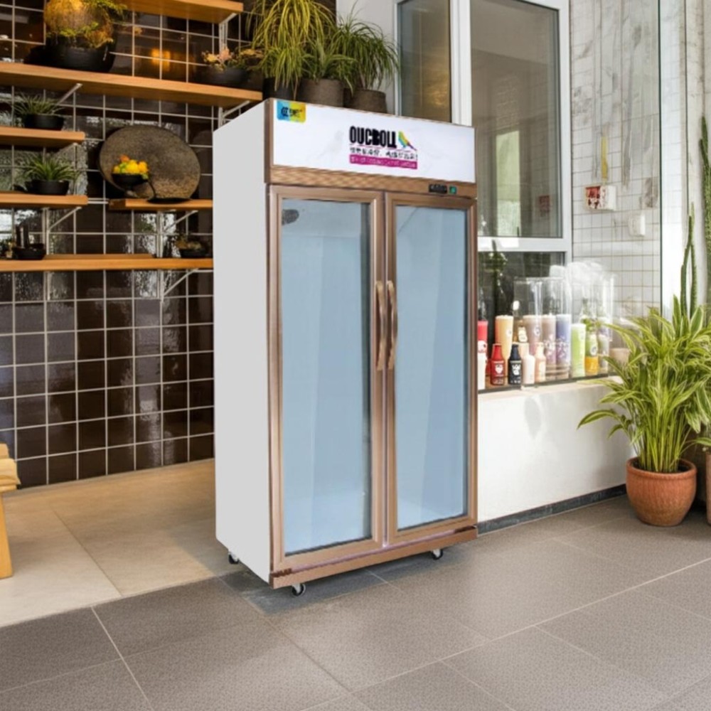 Tủ mát 2 cánh kính Oucboll 920 Lít LG-880C - Hàng chính hãng