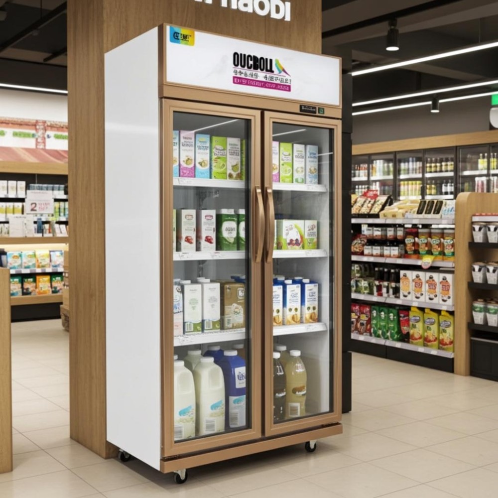 Tủ mát 2 cánh kính Oucboll 920 Lít LG-880C - Hàng chính hãng